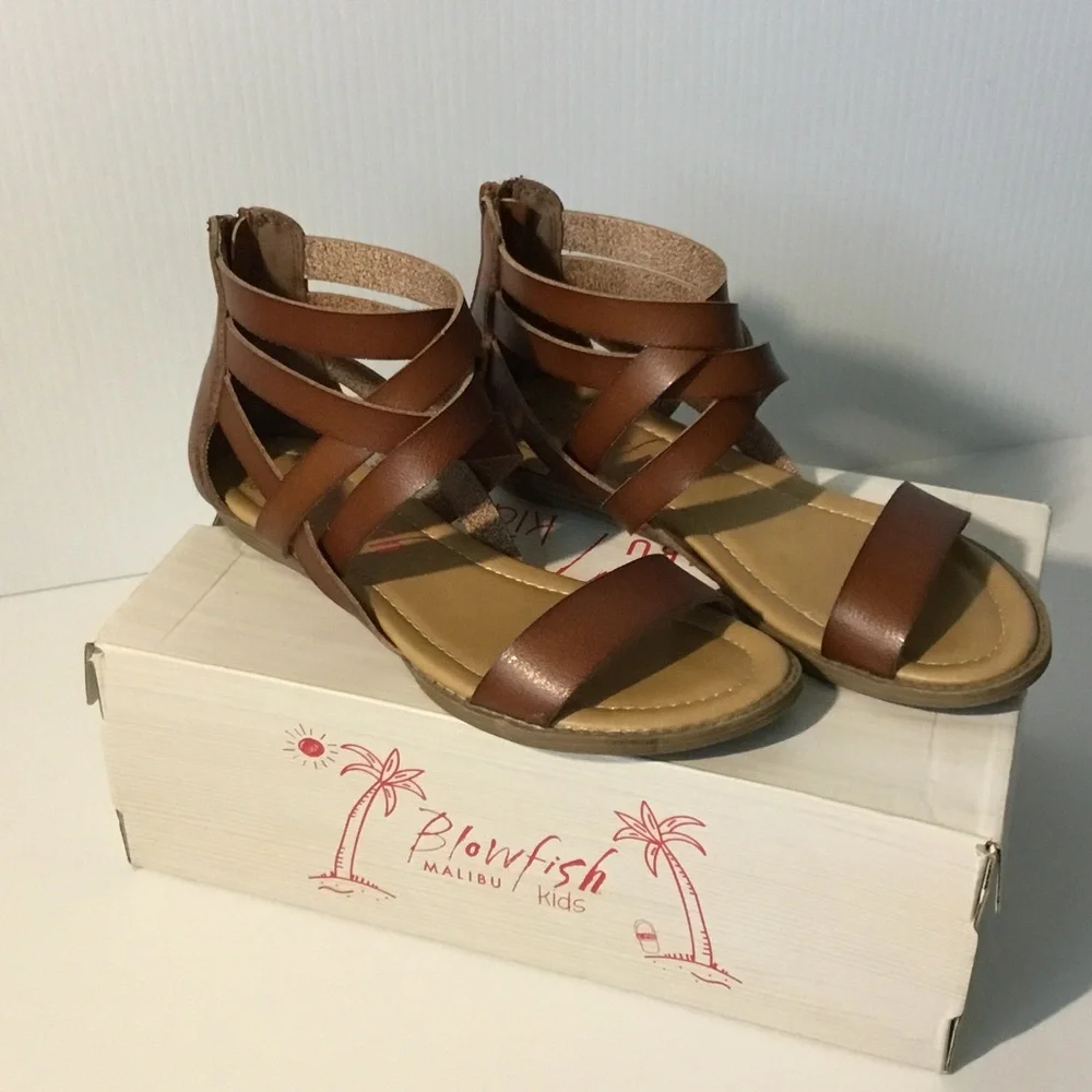Blowfish Brown Girls Strappy Sandals